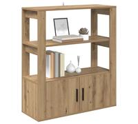 vidaXL Vitrina Roble Artisan 30 x 80 x 90 cm Madera de ingeniería