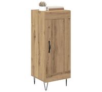 vidaXL Vitrina Roble Artesanal 34,5 x 34 x 90 cm, Moderno aparador, diseño Rectangular, Patas de Hierro Resistentes, Amplio Espacio de Almacenamiento, solución Genial para el hogar