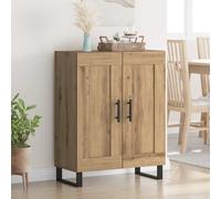 vidaXL Vitrina Roble Artesanal 69,5 x 34 x 90 cm, Mueble de Sala Moderno, diseño Rectangular, Gran Almacenamiento, gabinete Funcional y Elegante