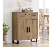 vidaXL Vitrina Roble artisan 69,5 x 34 x 90 cm Madera de ingeniería