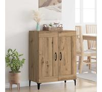 vidaXL Vitrina Roble artisan 69,5 x 34 x 90 cm Madera de ingeniería