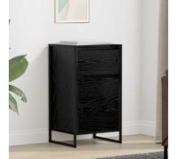 vidaXL Vitrina Roble Negro 42 x 36 x 75.5 cm Madera de ingeniería