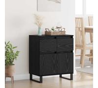vidaXL Vitrina Roble Negro 60 x 35 x 70 cm