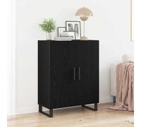 vidaXL Vitrina Roble Negro 69,5 x 34 x 90 cm Madera contrachapada