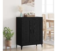 vidaXL Vitrina Roble Negro 69,5 x 34 x 90 cm Madera de ingeniería