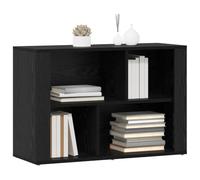 vidaXL Vitrina Roble Negro 80 x 30 x 53 cm Madera contrachapada, Aparador rústico, Mueble Rectangular Duradero, Gran Espacio, Organizador Funcional y Elegante