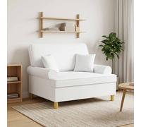 vidaXL Sillón XXL con Cojines Blanco Tela