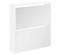 vidaXL Zapatero 2 Niveles y Espejo Blanco 63x17x67 cm