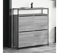 vidaXL Zapatero 4 cajones abatibles gris Sonoma 100x34x112 cm