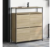 vidaXL Zapatero 4 cajones abatibles roble Sonoma 100x34x112 cm