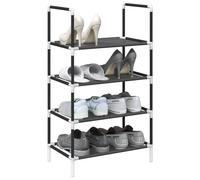 vidaXL Zapatero 4 niveles negro 44x28x77 cm tejido no tejido