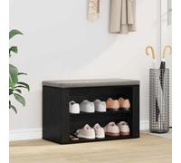 vidaXL Zapatero 75 x 35 x 45 cm Madera de ingeniería Roble negro