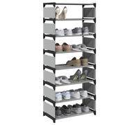 vidaXL Zapatero 8 niveles gris 54x28x124 cm tejido no tejido