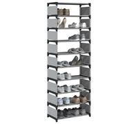 vidaXL Zapatero 8 niveles gris tejido no tejido en altura 124 cm/158 cm/55 cm