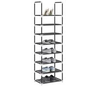 vidaXL Zapatero 8 niveles negro 44x28x145 cm tejido no tejido