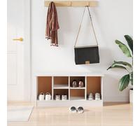 vidaXL Zapatero ALTA madera maciza de pino blanco 100x35x45 cm