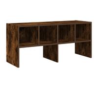 vidaXL Zapatero apilable 89,5x30x40 cm Roble Ahumado