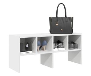 vidaXL Zapatero apilable blanco 89,5x30x40 cm