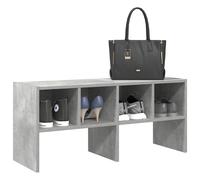 vidaXL Zapatero apilable gris hormigón 89,5x30x40 cm