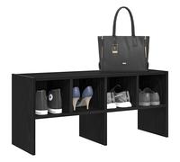 vidaXL Zapatero apilable roble negro 89,5x30x40 cm