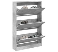 vidaXL Zapatero Armario Estantería para Zapatos Madera de Ingeniería Color Blanco, Gris hormigón, Gris sonoma