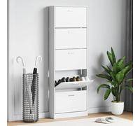 vidaXL Zapatero blanco con 5 compartimentos