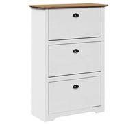 vidaXL Zapatero BODO Blanco y marrón 80x35x118 cm, Zapatero, Armario para Guardar Zapatos, Zapatero, Armario para Zapatos, Organizador de Zapatos