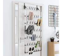 vidaXL Zapatero colgante plateado 66x13x139 cm