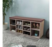 vidaXL Zapatero con 10 compartimentos color roble