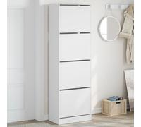 vidaXL Zapatero con 4 cajones abatibles blanco 60x34x187,5 cm