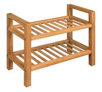 vidaXL Zapatero con Dos estantes Madera de Roble Maciza 50x27x40 cm