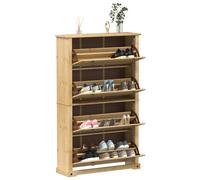 vidaXL Mueble zapatero Corona, madera maciza de pino 99x32x163,5 cm