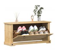 vidaXL Zapatero Corona madera maciza de pino 99x32x47 cm