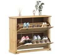 vidaXL Zapatero Corona Madera maciza de pino 99x32x85 cm
