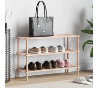 vidaXL Zapatero de 3 alturas madera maciza de abeto