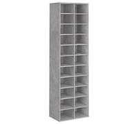 vidaXL Zapatero de contrachapada Gris hormigón 80x35,5x180 cm