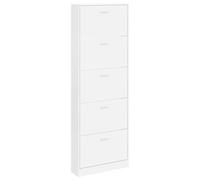 vidaXL Zapatero de Madera Blanco 5 Compartimentos Mueble Almacenaje de Zapato