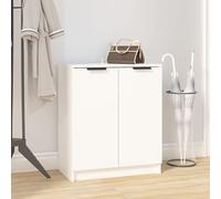 vidaXL Zapatero de madera contrachapada blanco 59x35x70 cm