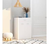 vidaXL Mueble Zapatero Contrachapada Roble Armario Zapatos Salón Color Marrón roble, Blanco brillante, Gris hormigón