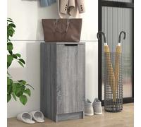 vidaXL Zapatero de madera contrachapada gris Sonoma 30x35x70 cm