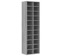 vidaXL Zapatero de madera contrachapada gris Sonoma 54x34x183 cm