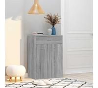 vidaXL Zapatero Mueble armario estantería en madera contrachapada 60x35x84 cm Gris Sonoma