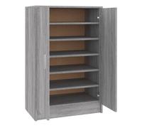 vidaXL Zapatero de madera contrachapada gris Sonoma 60x35x92 cm