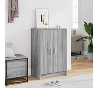 vidaXL Zapatero Organizador de Zapatos de madera contrachapada gris Sonoma 60x35x92 cm