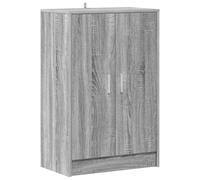 vidaXL Zapatero Organizador de Zapatos de madera contrachapada gris Sonoma 60x35x92 cm