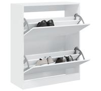 vidaXL Zapatero Armario estantería para zapatos Madera ingeniería Blanco/Gris hormigón/Gris sonoma