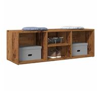 vidaXL Zapatero de madera de ingeniería envejecida 102x35x35 cm
