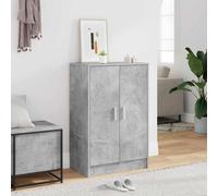 vidaXL Zapatero de madera de ingeniería gris hormigón 60x35x92 cm