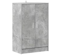 vidaXL Zapatero de madera de ingeniería gris hormigón 60x35x92 cm