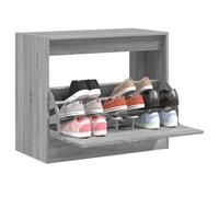 vidaXL Zapatero de madera de ingeniería gris Sonoma 80x42x69 cm